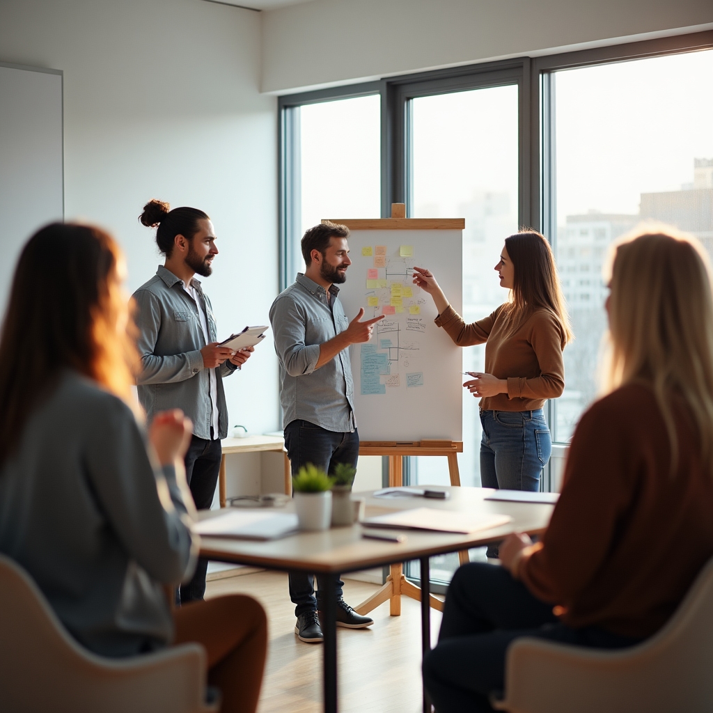 Echipa Ferunvex Hub în timpul unui atelier de grup